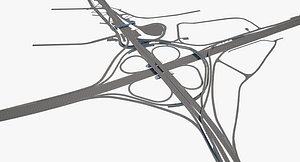 highway road junction 3D model
