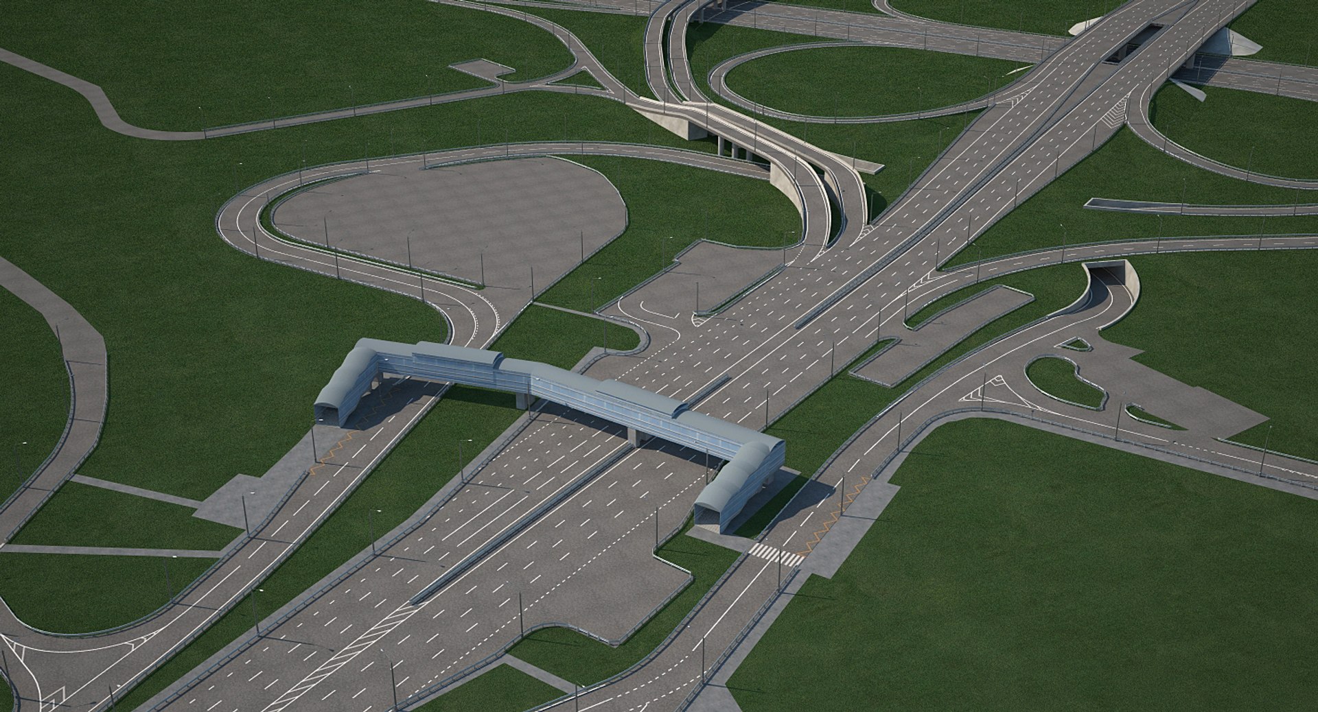 Highway Road Junction 3D Model | 1144362 | TurboSquid