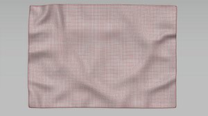 3D Bedspread carpet on a flat surface model
