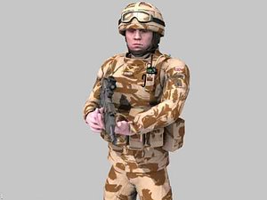 3d max rigged british royal marine