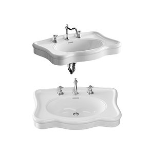 Bathroom Console Sink Deluxe Counter Top White Vitreous China