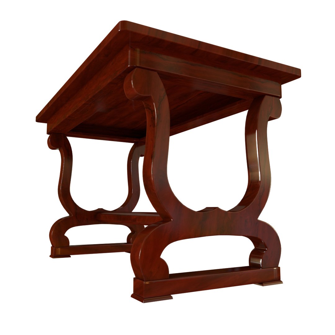 obj antique wooden table 2