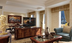 Royal Living Room 3D