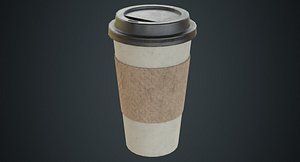 Coffee Paper Cup With Lid and Stopper 3D model - TurboSquid 2135372