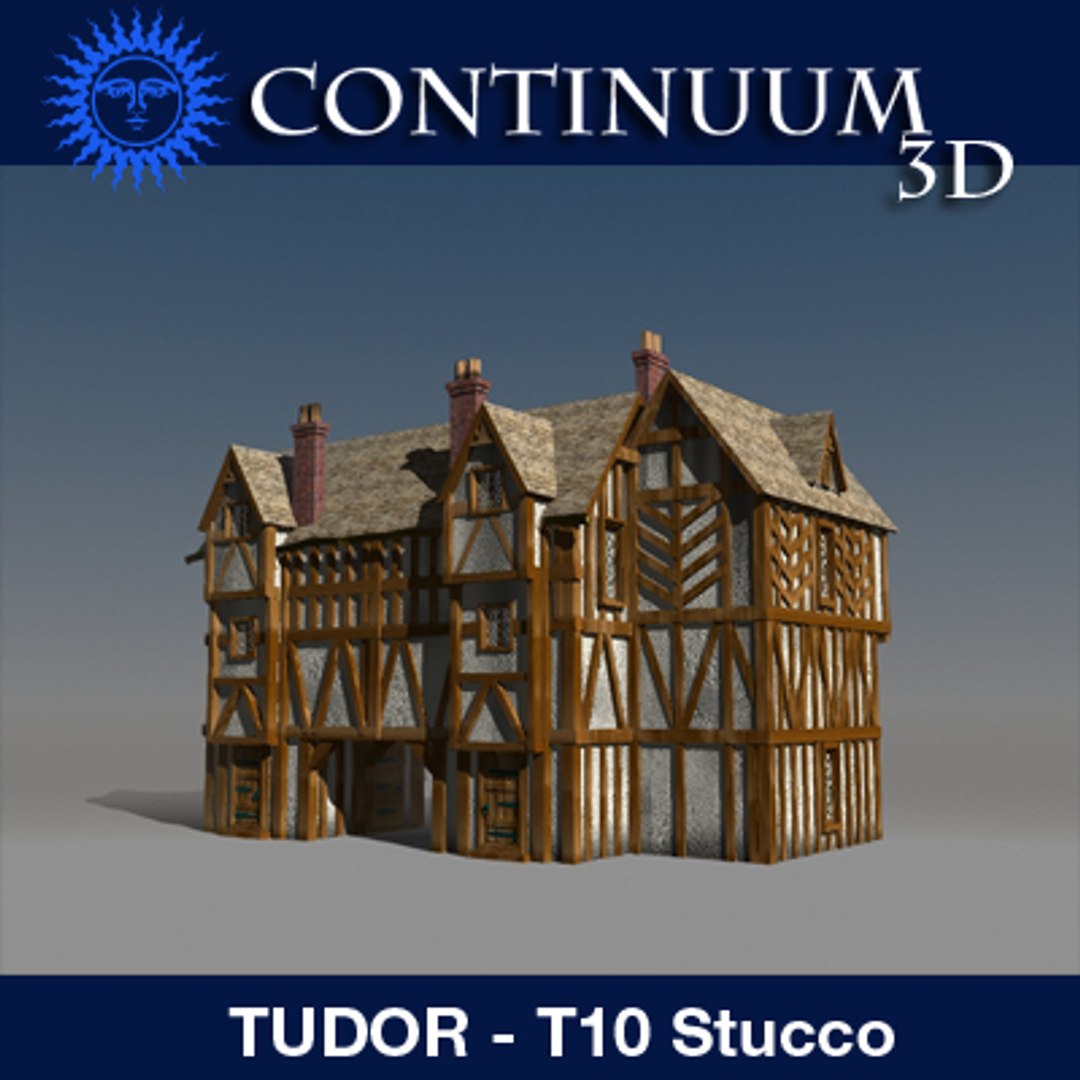 3d Model T10 Tudor Style Medieval Building