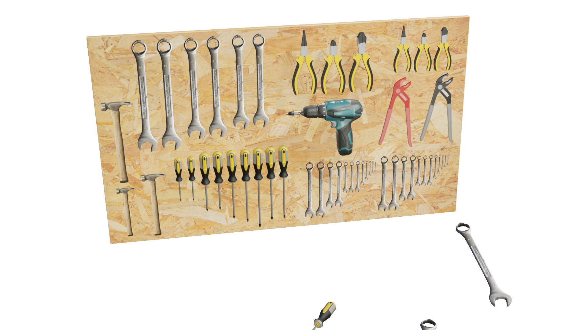Tool panel hands tool 3D model - TurboSquid 1899384