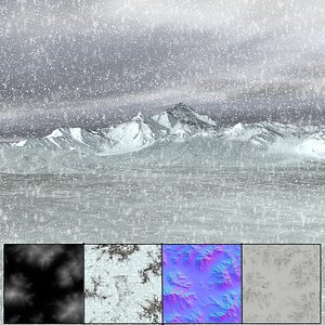 3D snowy terrain
