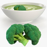 Pureed Broccoli Soup in Bowl