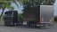 3D Freight Trailer Unit Black