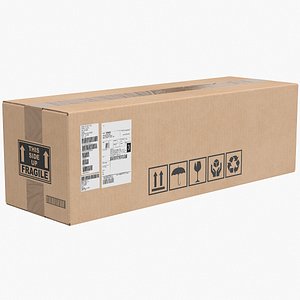 3D Cardboard Box 8 Closed model
