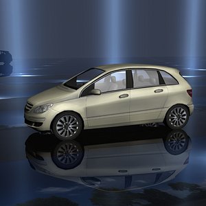 Low Poly Generic Champagne Car