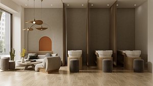 3D Hairs Salon of Sneech 01 - MAX FBX OBJ SKP Simlab Collada