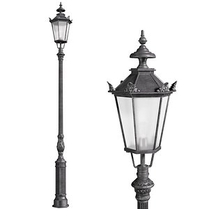 Classic street Outdoor landscape light Lamp Lantern 3D model