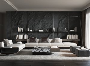 3D living room set 5