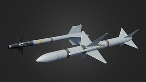 3D AIM-9M Sidewinder and AIM-7 Sparrow