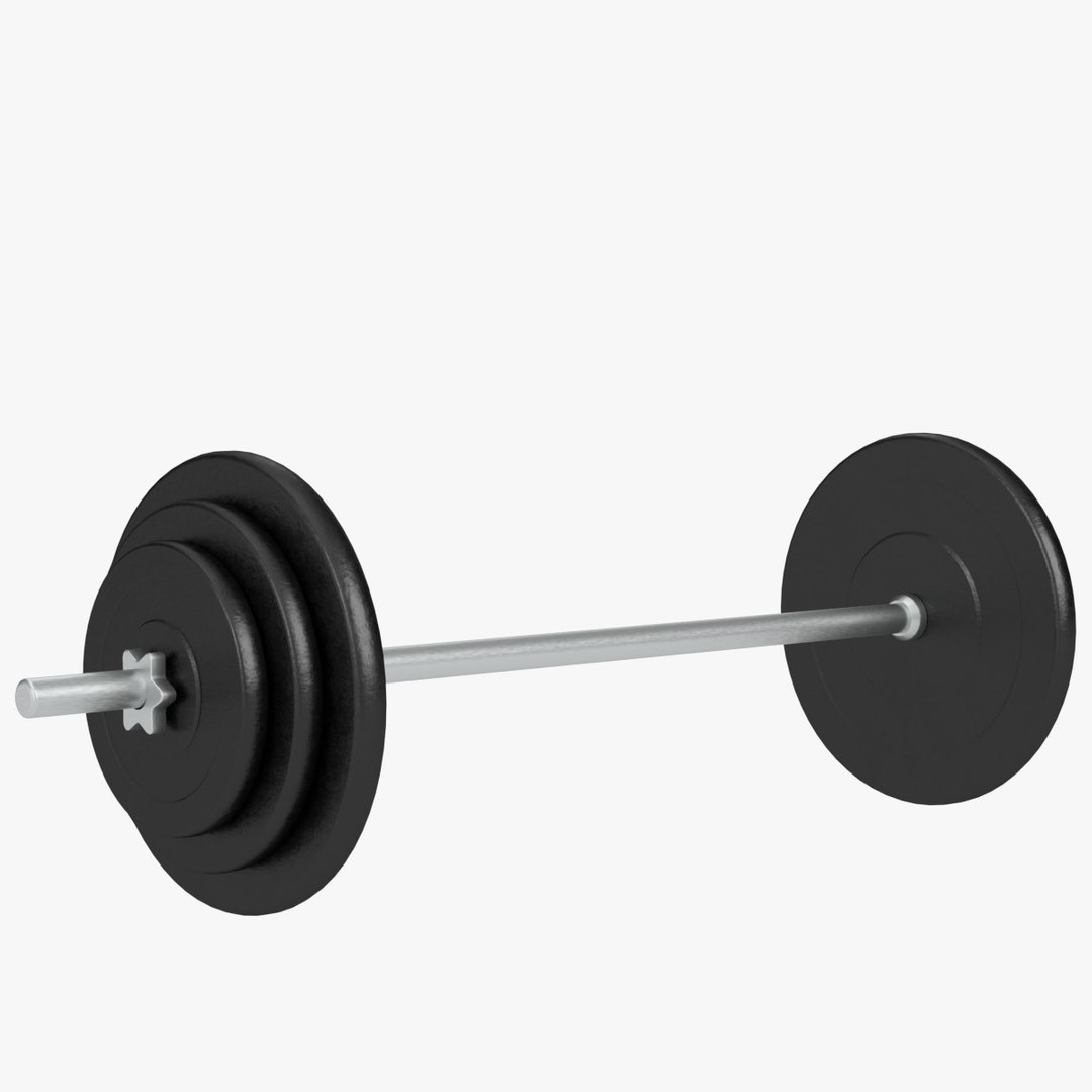 3d Plates Bar Weight Set Model