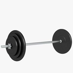 3d plates bar weight set model