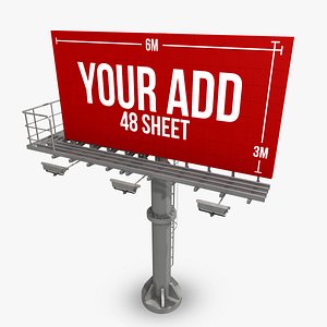 billboard 48 sheet 3d model