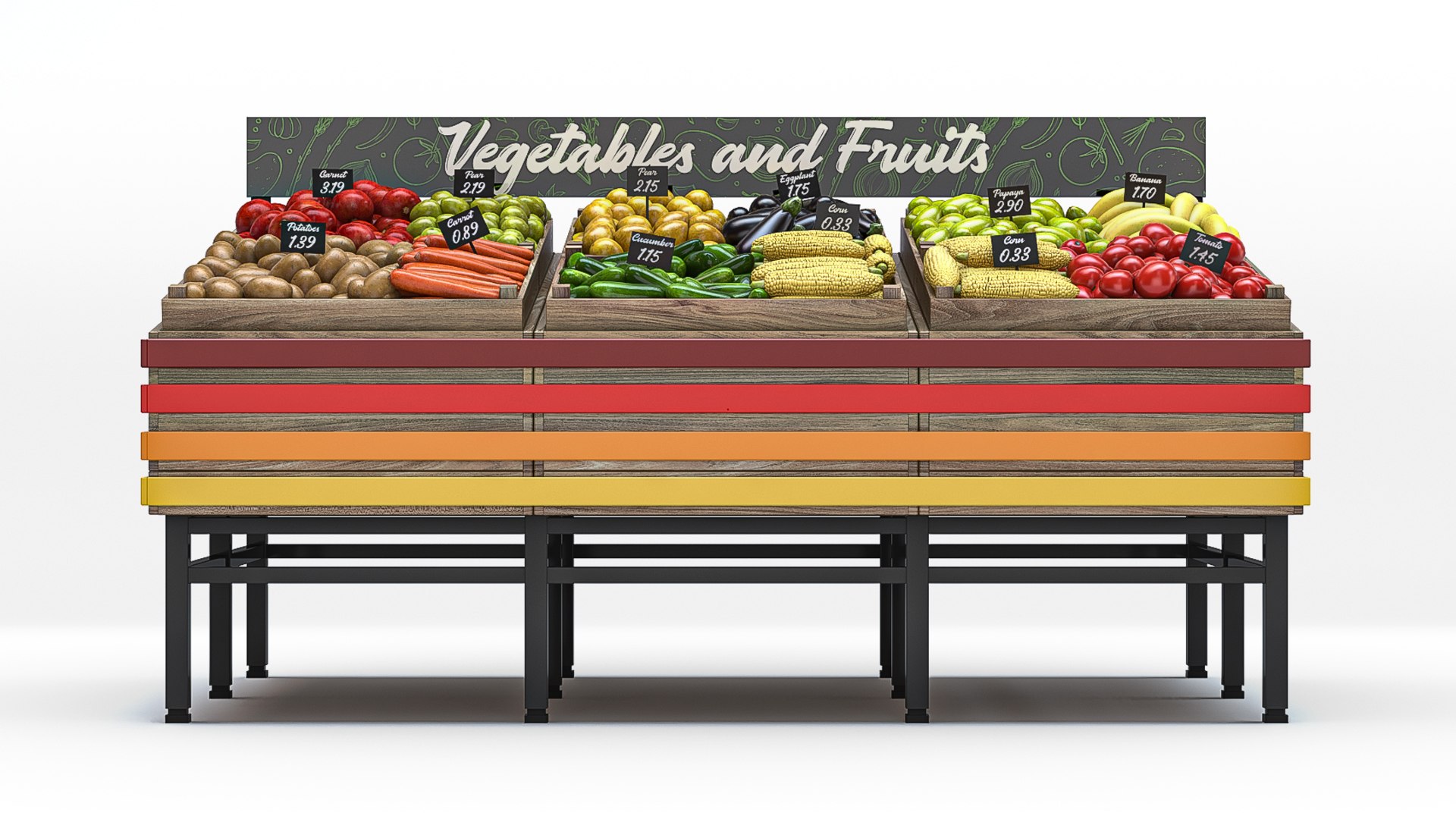 3D Model Vegetable Rack TurboSquid 1713012   Render4 