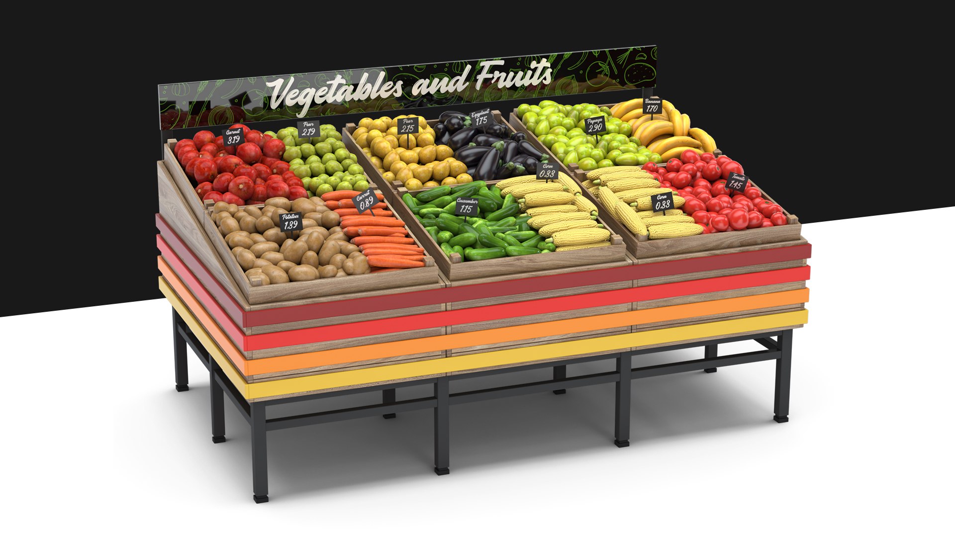 3D Model Vegetable Rack TurboSquid 1713012   Render1 