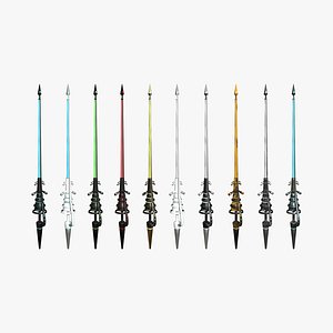 10 SciFi War Lance A Collection - Sci Fi Weapon Design