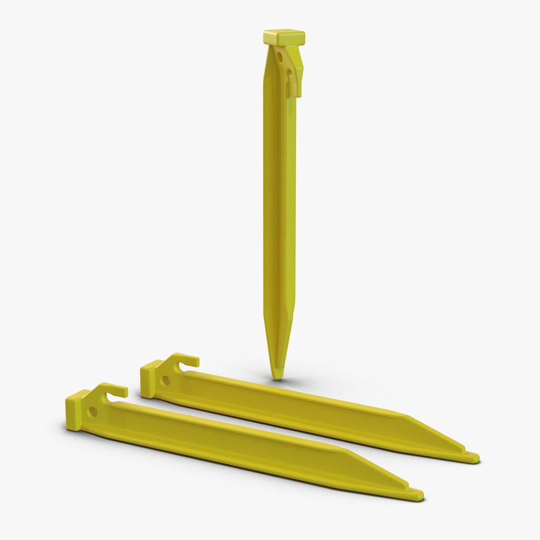 Plastic Tent Stake 3D model preview