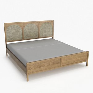 Marcy King Bed Brown 3D