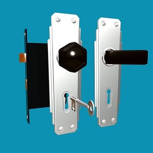 door handle european circa 3d model