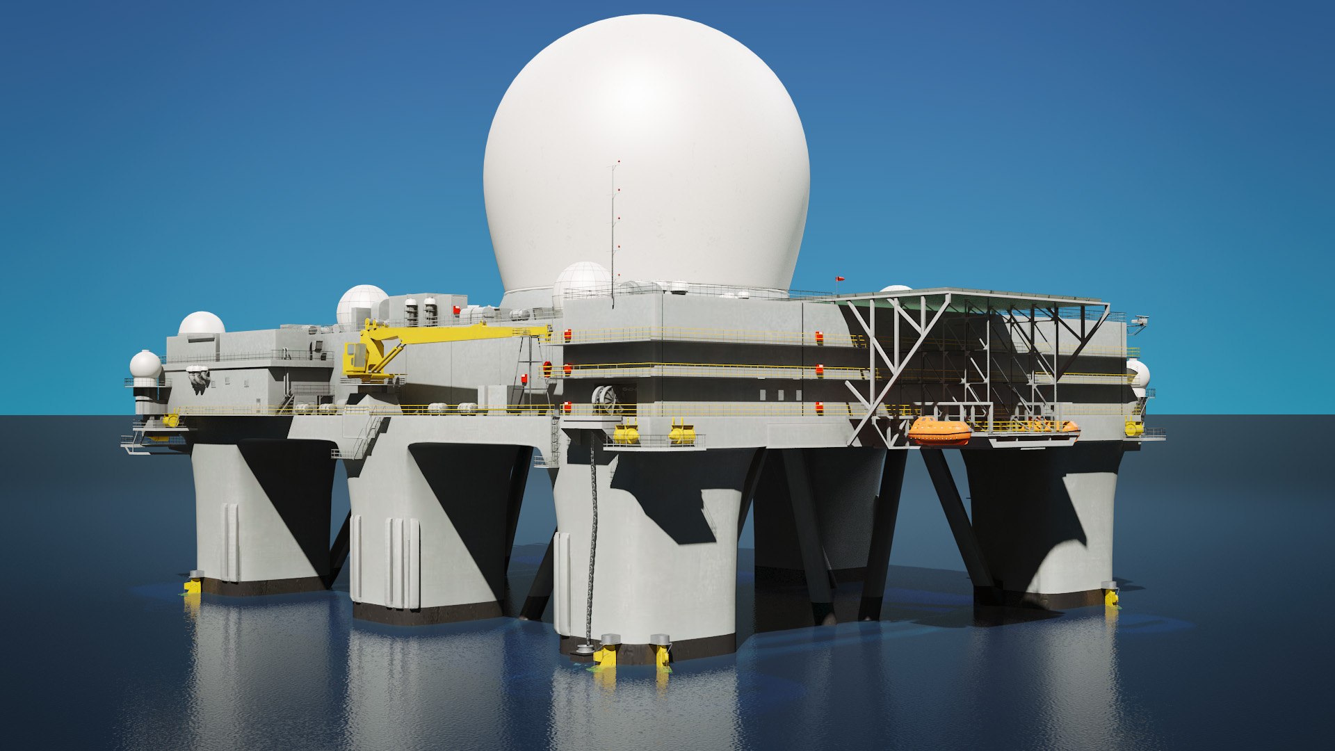 3D Sea Based XBand Radar SBX1 TurboSquid 1784568