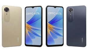 Oppo A17k Blue And Gold 3D model