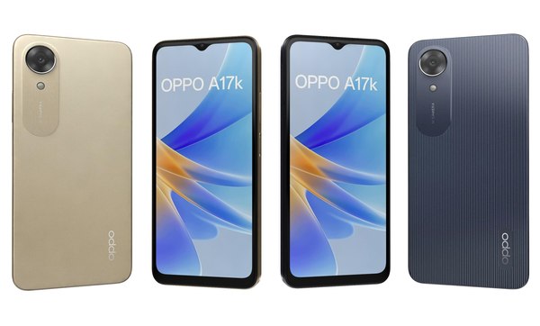 Oppo A17k Blue And Gold 3D model