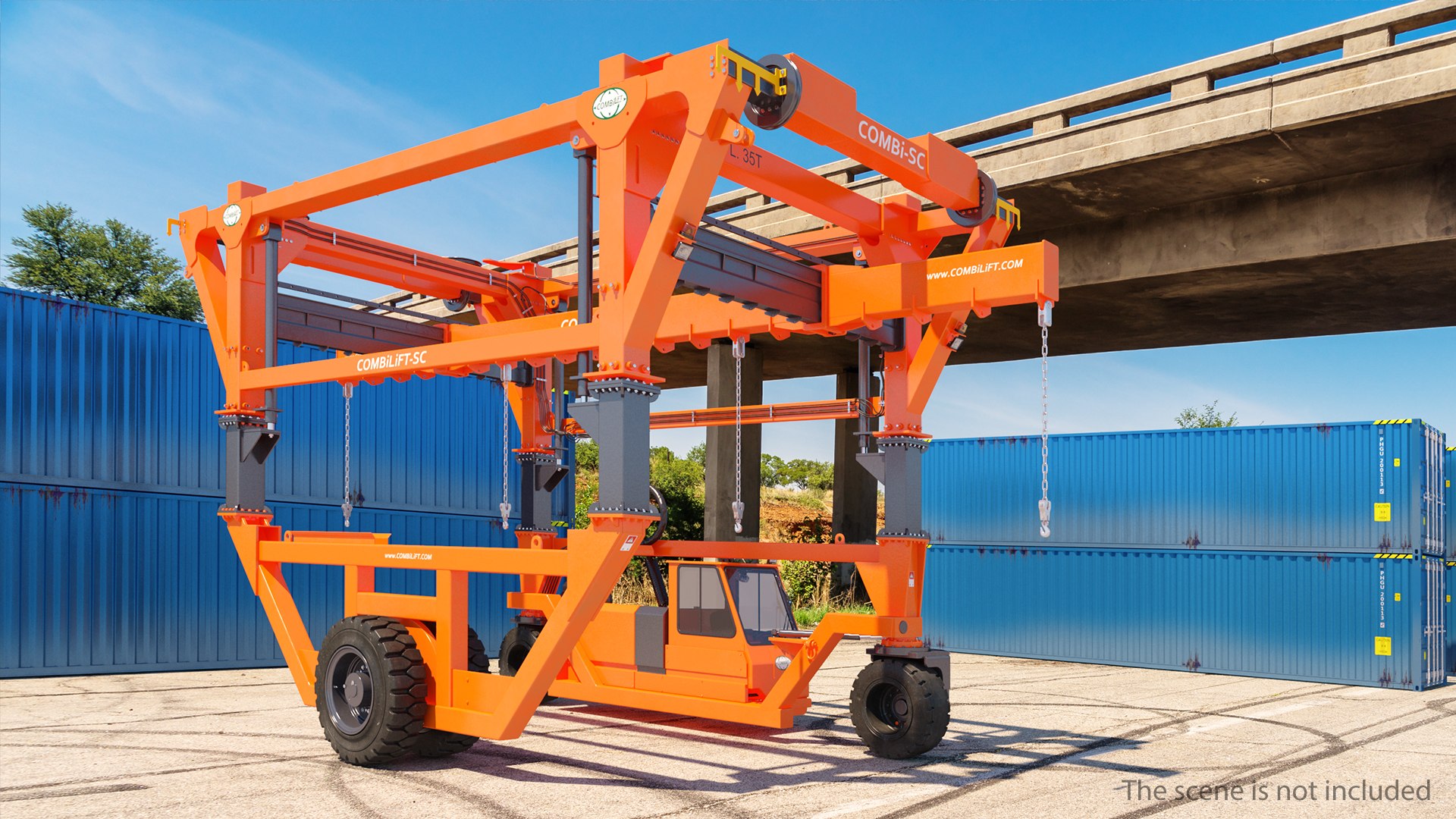 Combi-SC Range Straddle Carrier Clean 3D model preview