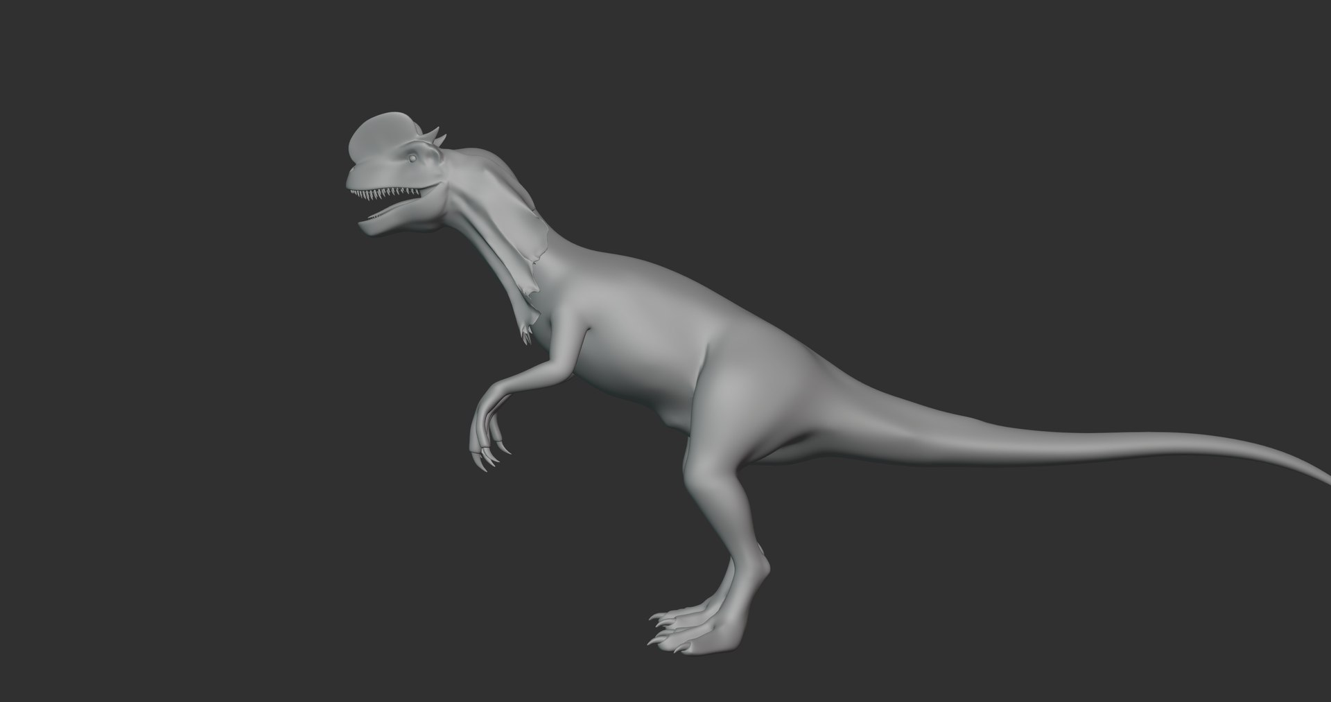 Dilophosaurus Dinosaur Basemesh 3D - TurboSquid 2107940