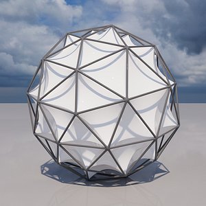 Geodesic Tensile Sphere Structure Parametric Architectural Pavilion