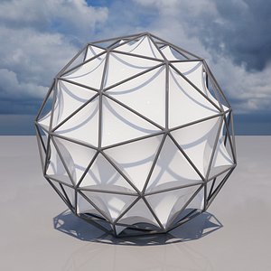 Geodesic Tensile Sphere Structure Parametric Architectural Pavilion