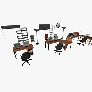 3D furniture office bedroom kitchen model