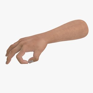 3D Man Hand OK Pose model