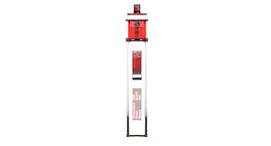 3D vape white leather red model