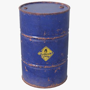 Oil Barrel Dark Blue HD model