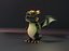Cartoon Green Dragon Rigged Low-poly