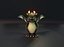 Cartoon Green Dragon Rigged Low-poly