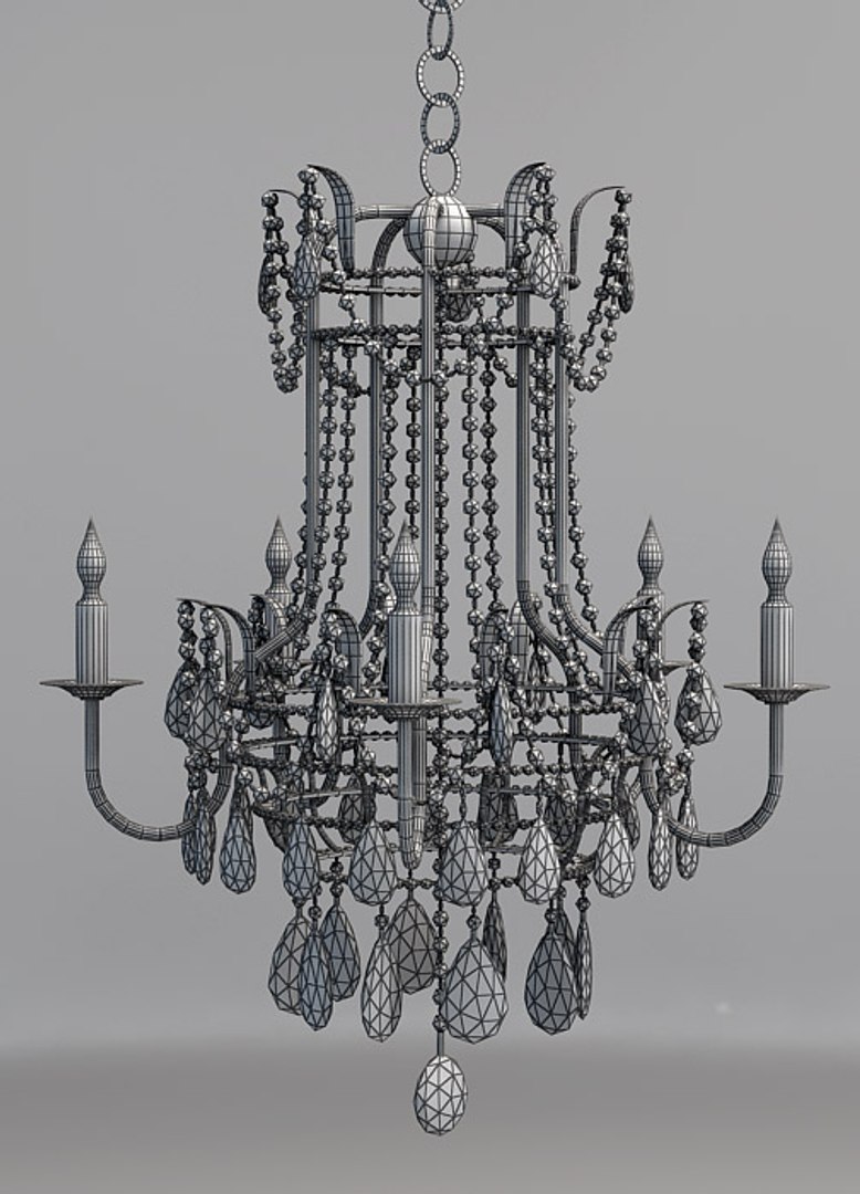 chandelier currey lamp 3d model