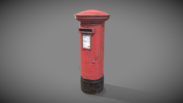 3D Postbox UK PBR - TurboSquid 1789577