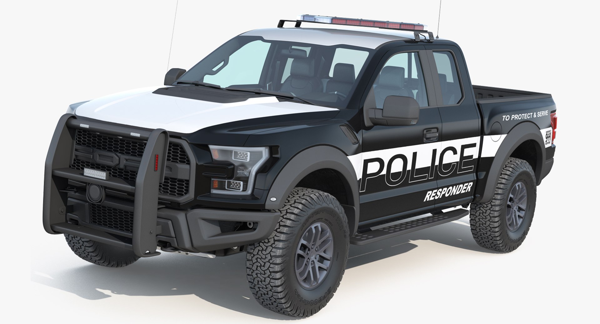 フォード ラプター ポリスカー フォードF150ラプターポリスインターセプターユニット3Dモデル