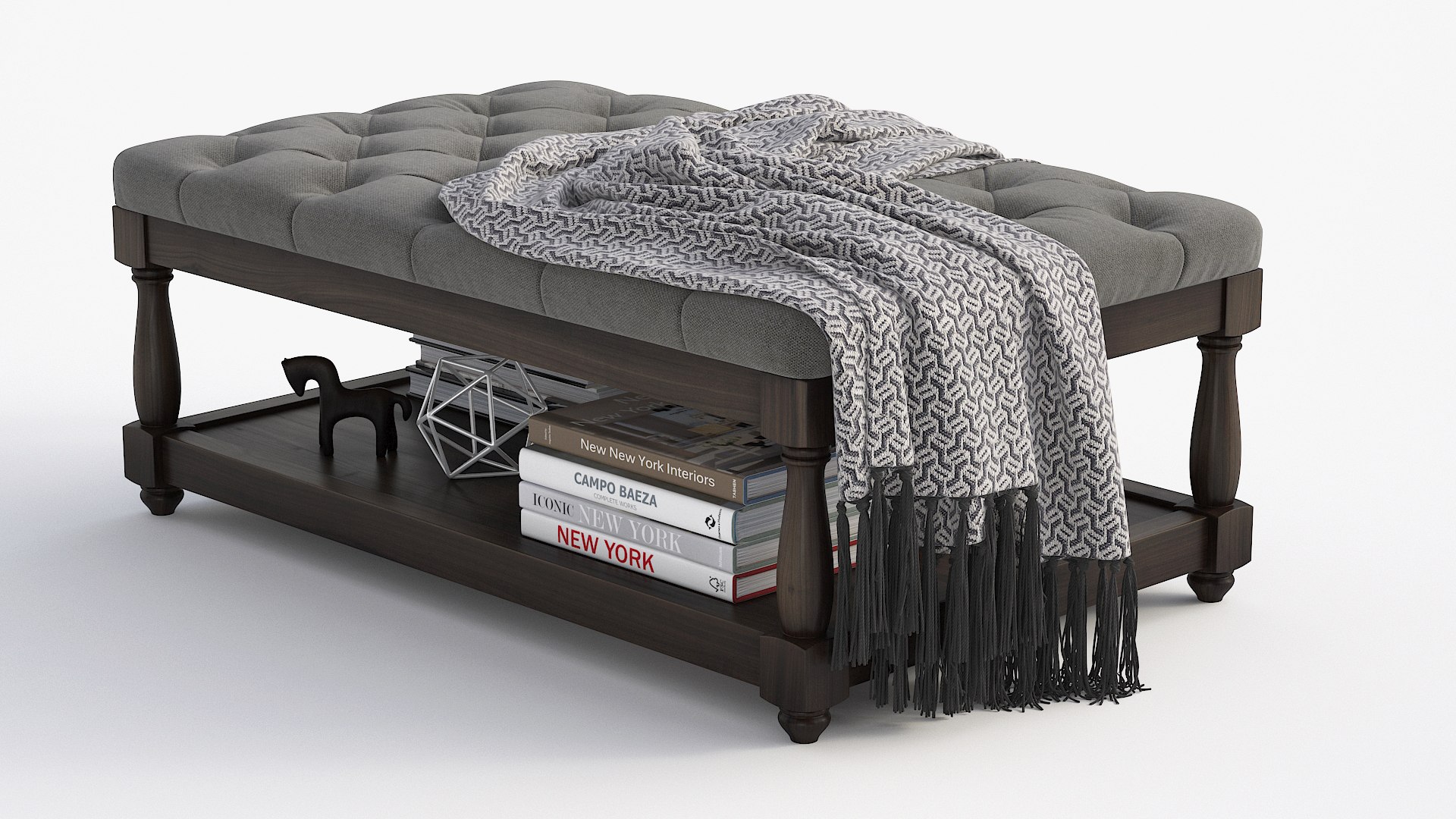 3D Upholstered Petit Royale Ottoman Coffee Table Model TurboSquid 1842063