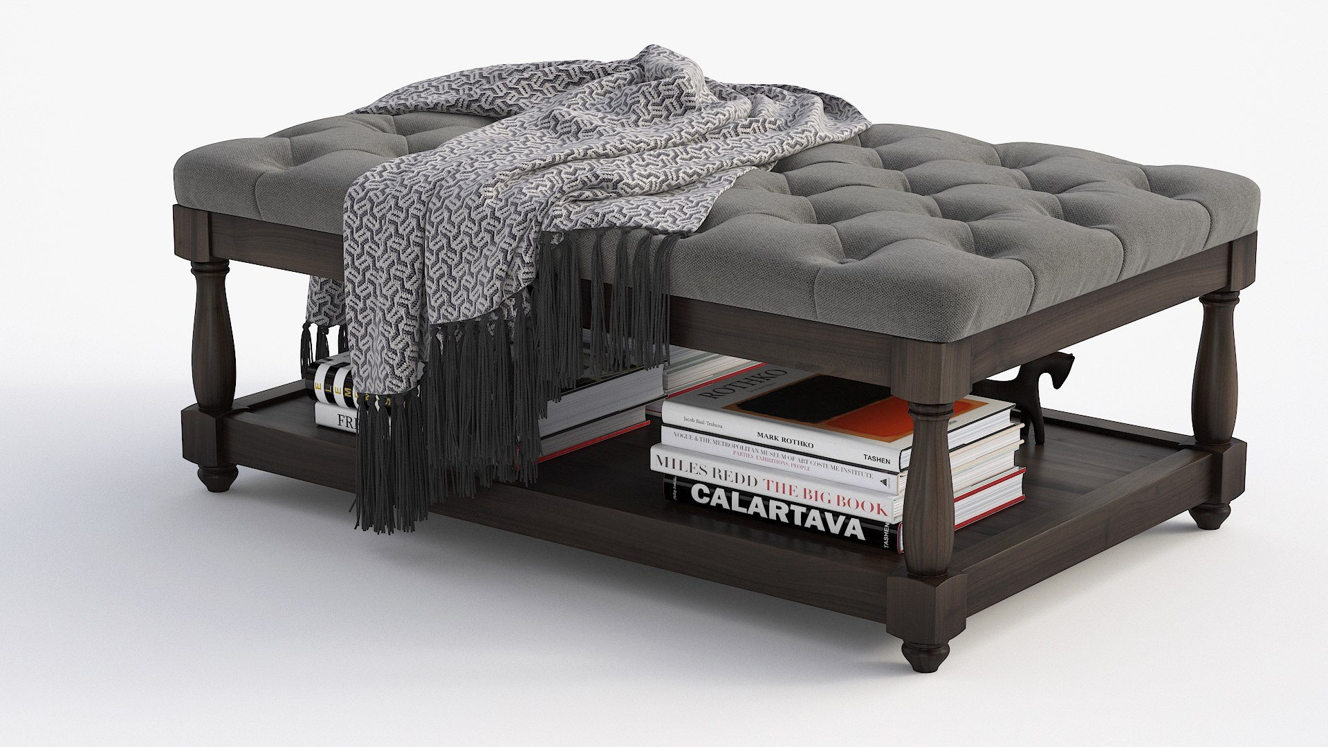 3D Upholstered Petit Royale Ottoman Coffee Table Model TurboSquid 1842063