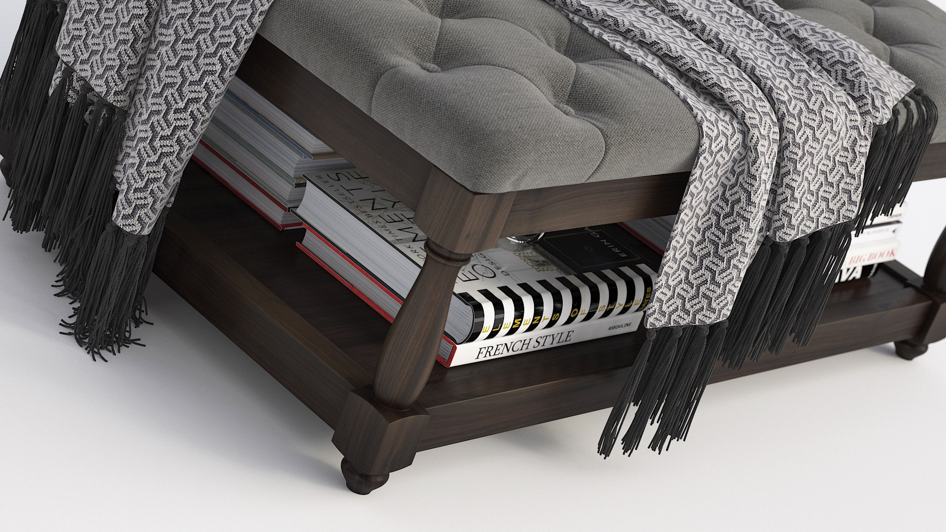 3D Upholstered Petit Royale Ottoman Coffee Table Model TurboSquid 1842063