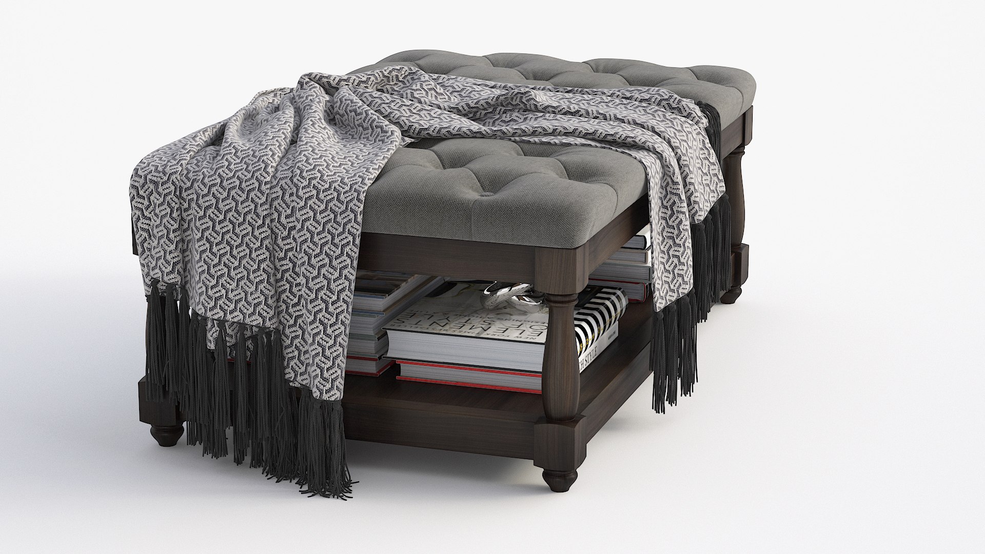 3D Upholstered Petit Royale Ottoman Coffee Table Model TurboSquid 1842063