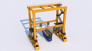 Straddle Carrier Machine 3D