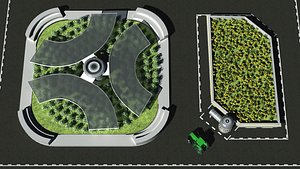 3D Futuristic Sci-Fi Farm model